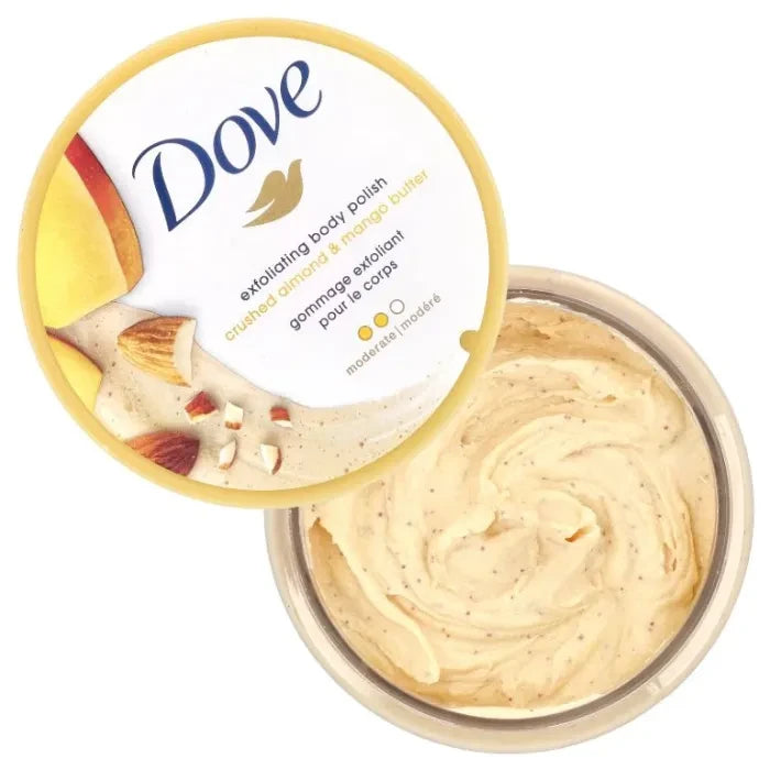 Dove - exfoliating body polish - crushed almond and mango butter