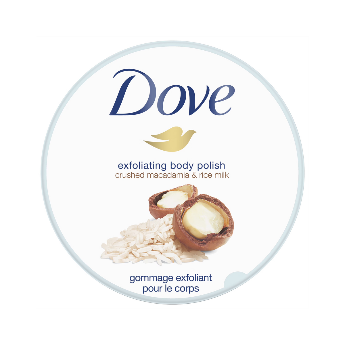 Dove - exfoliating body polish - crushed macadamia & rice milk