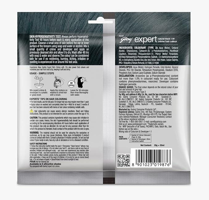 Godrej | Expert rich creme Hair Colour - Natural Black