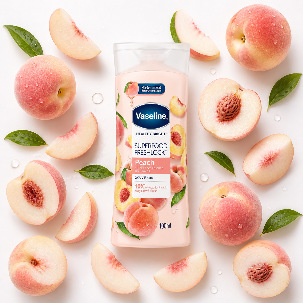 Vaseline - Superfood freshlook lotion - Peach