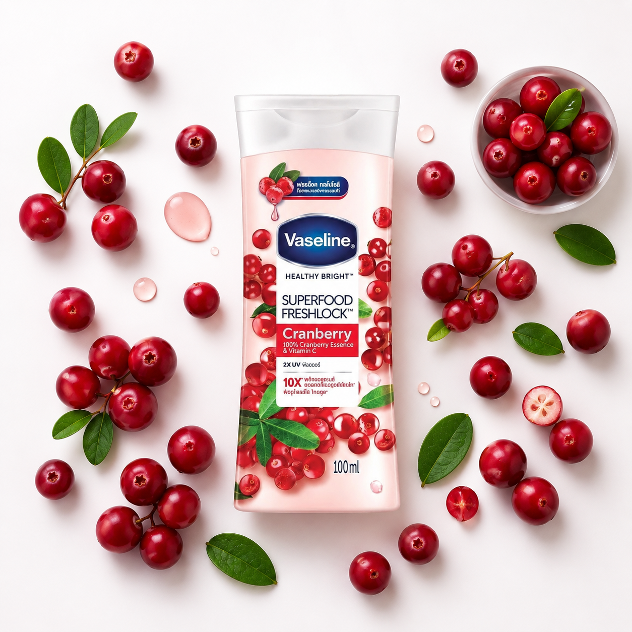 Vaseline - Superfood freshlook lotion - Cranberry