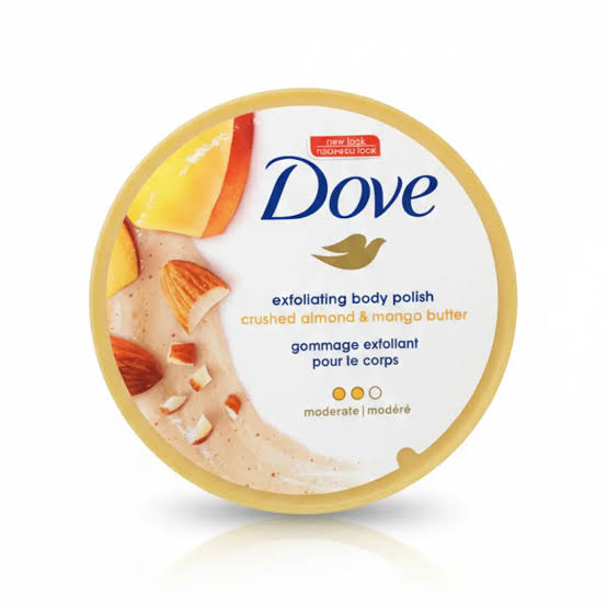 Dove - exfoliating body polish - crushed almond and mango butter