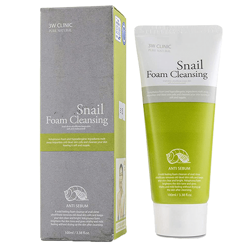 3W Clinic Snail Foam Cleansing