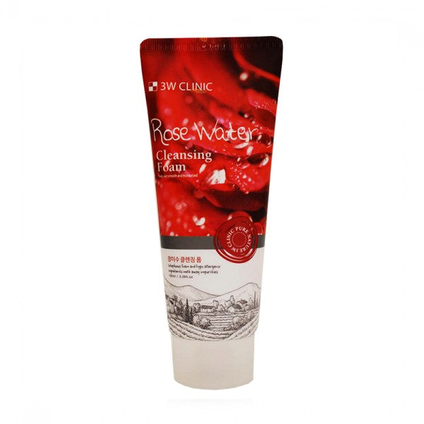 3W Clinic Rose Water Cleansing Foam