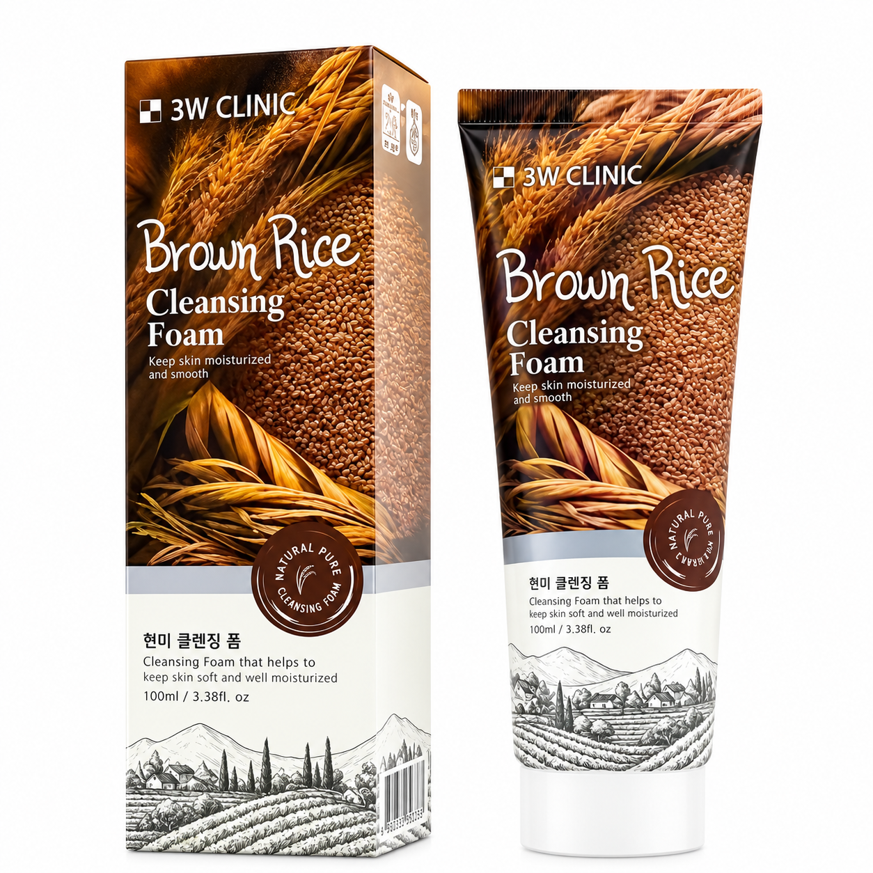 3W Clinic | Brown Rice Foam Cleansing