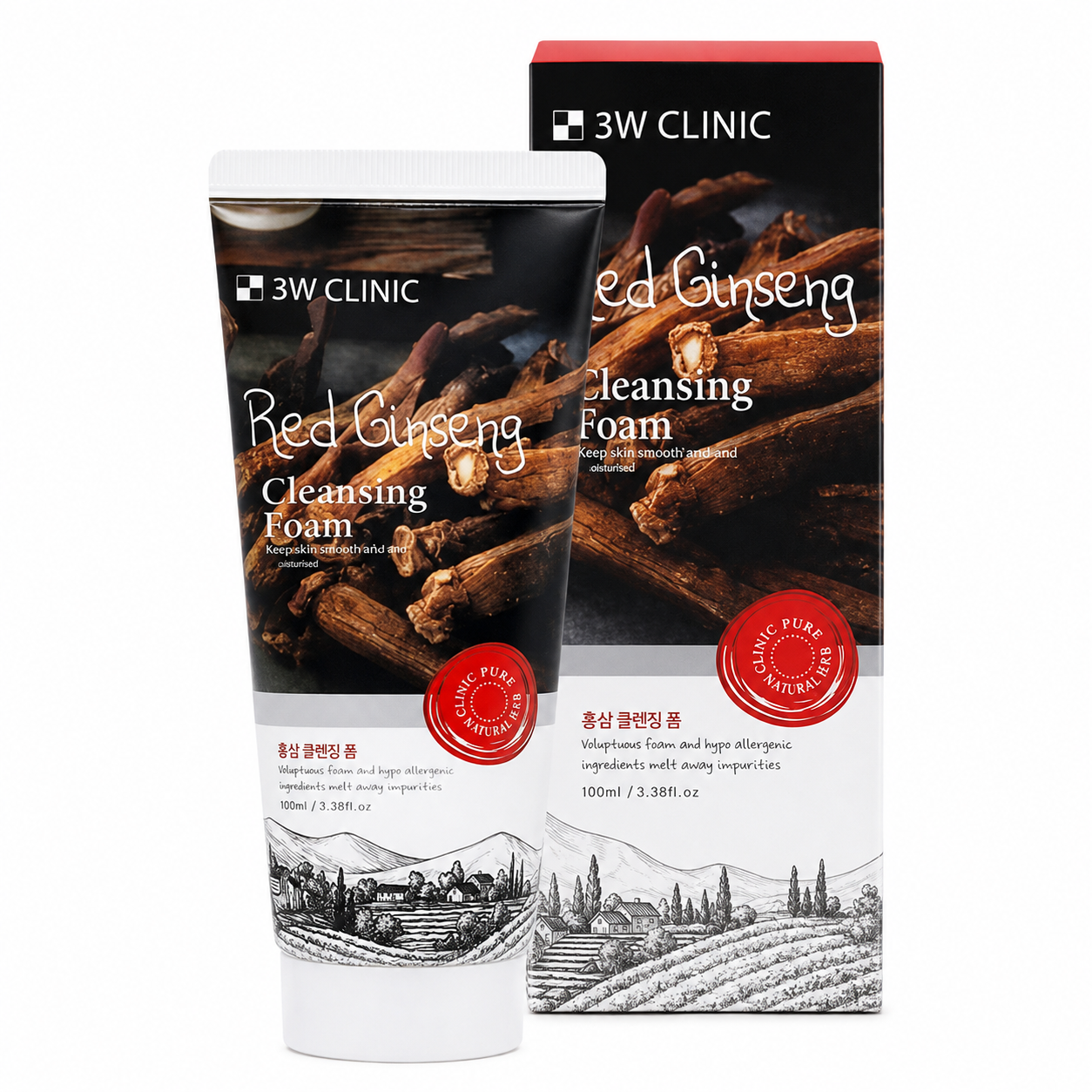 3W Clinic - Red Ginseng Foam Cleansing