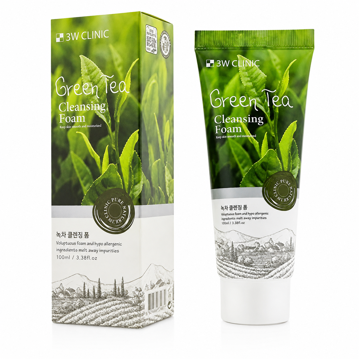 3W Clinic - Green Tea Foam Cleansing