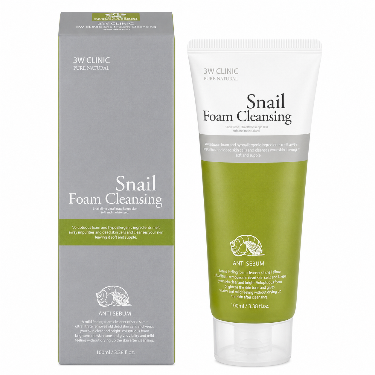 3W Clinic - Snail Foam Cleansing